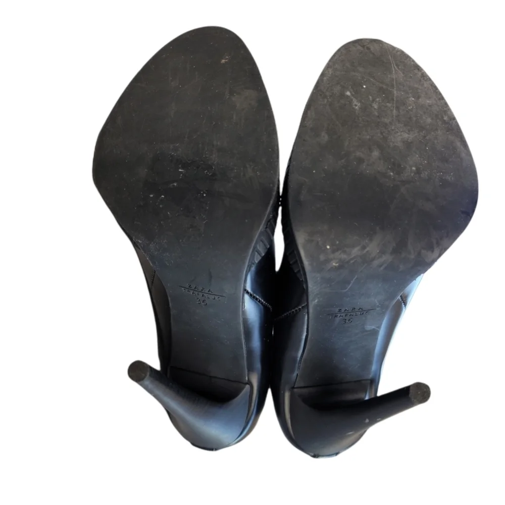 ZARA Traffaluc stiletto platform pull-on Ankle‎ Boot